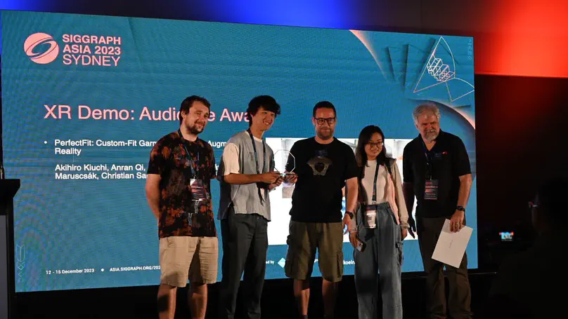 Best XR Demo at ACM SIGGRAPH Asia